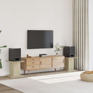 vidaXL H&ouml;gtalarst&auml;ll 2 st sonoma ek 30x30x40 cm konstruerat tr&auml;