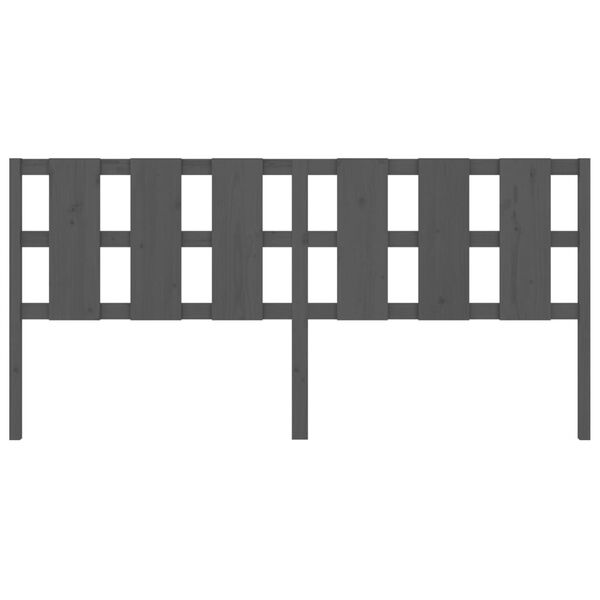 vidaXL S&auml;nggavel gr&aring; 205,5x4x100 cm massiv furu