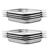 vidaXL Gastronormkantiner 8 st GN 1/2 40 mm rostfritt st&aring;l