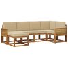 vidaXL Utomhussoffset 6 st Naturlig och Beige Polyester