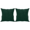 vidaXL Prydnadskuddar 2 st m&ouml;rkgr&ouml;n 40x40 cm sammet
