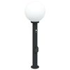 vidaXL Pollare med sensor och uttag 80 cm svart IP44
