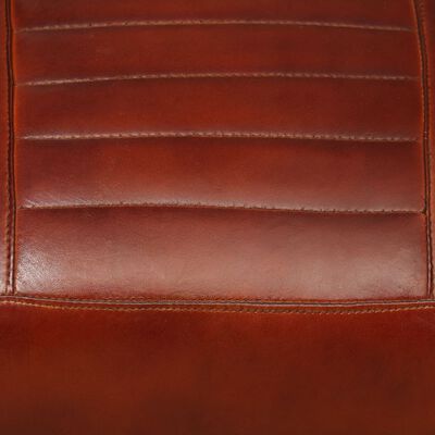 vidaXL Loungefåtölj brun äkta läder