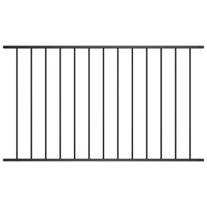 vidaXL Staketpanel Woerden pulverlackerad st&aring;l 163x75 cm svart