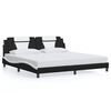 vidaXL Bed Frame "Viana" without Mattress Black and White 200x200 cm Faux Leather