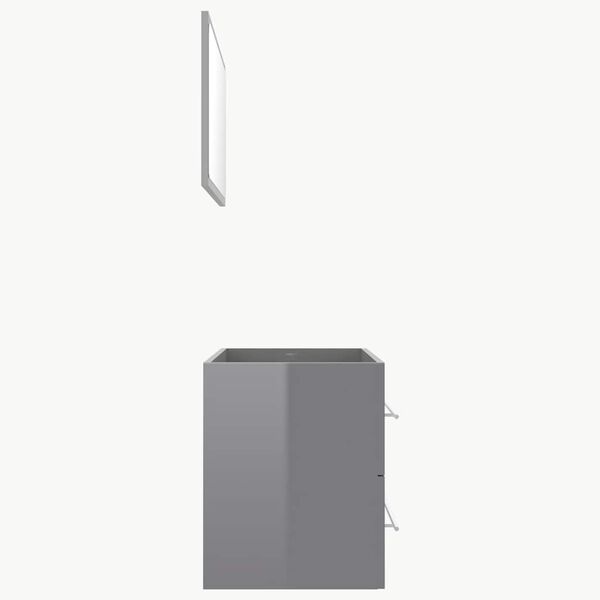 vidaXL Badrumsm&ouml;bler set 2 delar gr&aring; h&ouml;gglans sp&aring;nskiva