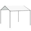 vidaXL Paviljong 4 x 4 x 2,6 m Vit St&aring;l och Polyester 180 gsm