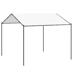 vidaXL Paviljong 4 x 4 x 2,6 m Vit St&aring;l och Polyester 180 gsm