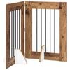 vidaXL F&auml;llbar hundgrind med stativ 2 pcs Gammalt tr&auml; 120,5 cm