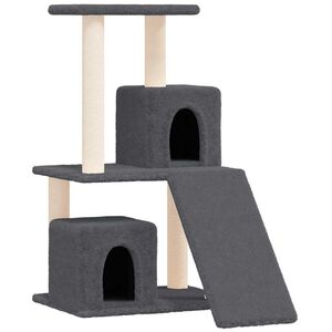 vidaXL Kl&ouml;str&auml;d med sisalpelare m&ouml;rkgr&aring; 82 cm