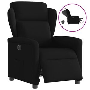 vidaXL Elektrisk reclinerf&aring;t&ouml;lj svart tyg