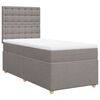 vidaXL Rams&auml;ng med madrass taupe 100x200 cm tyg