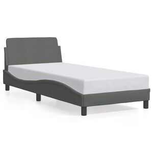 vidaXL Bed Frame "Dover" Dark Grey 80x200 cm Fabric
