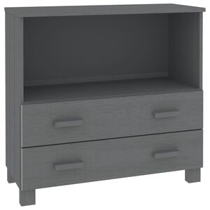 vidaXL Byr&aring; HAMAR m&ouml;rkgr&aring; 85x35x80 cm massiv furu