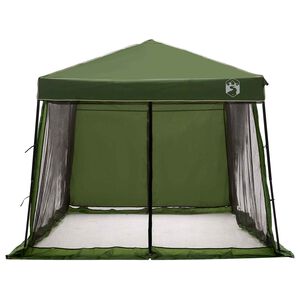 vidaXL Campingt&auml;ltset med tak med lagring 2 pcs Gr&ouml;n Taffeta och tyg