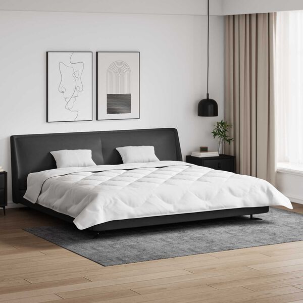 vidaXL Vinter T&auml;cke med kudde 3 pcs Vit Mikrofiber