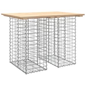 vidaXL Tr&auml;dg&aring;rdsbord gabiondesign 100x70x72 cm massivt tr&auml; furu