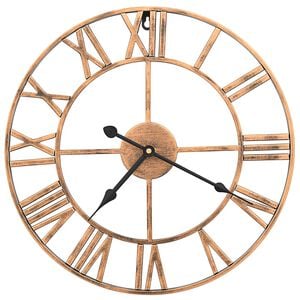 vidaXL V&auml;ggklocka metall 40 cm guld