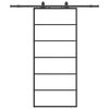 vidaXL Skjutd&ouml;rr med beslag svart 90x205 cm ESG-glas