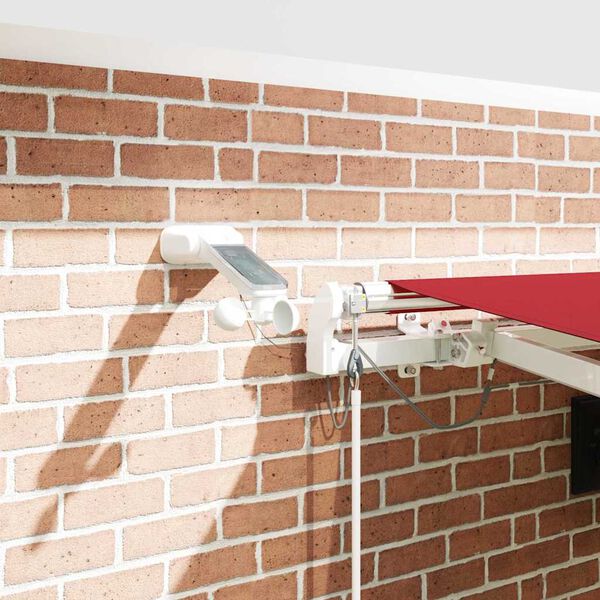 vidaXL Utf&auml;llbar markis R&ouml;d 450 &times; 300 cm Polyester och metall