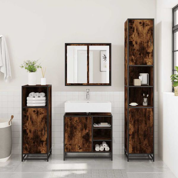 vidaXL Tv&auml;ttst&auml;llssk&aring;p r&ouml;kf&auml;rgad ek 65x33x60 cm konstruerat tr&auml;