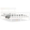 vidaXL S&auml;ngram utan madrass vit 160x200 cm massiv furu