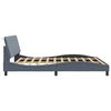 vidaXL Bed Frame without Mattress "Hanko" Dark Grey 180x200 cm Velvet