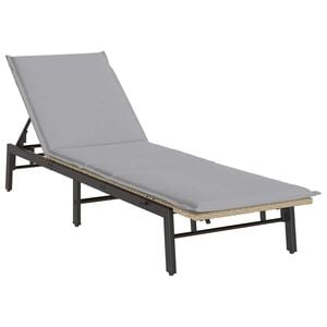 vidaXL Sols&auml;ng med dyna beige konstrotting