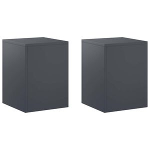 vidaXL V&auml;xtst&auml;ll 2 pcs Antracit 30 x 30 x 40 cm Galvaniserat st&aring;l