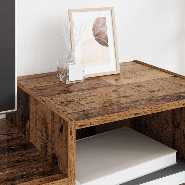 vidaXL TV-sk&aring;p Gammalt tr&auml; 160 x 35 x 55 cm Konstruerat tr&auml;