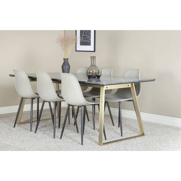 Venture Home Matstolar 2 st Polar plast gr&aring; och svart