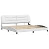 vidaXL Bed Frame with LED without Mattress "Hvar" White 200x200 cm