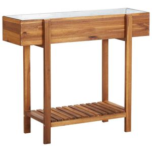 vidaXL Odlingsl&aring;da upph&ouml;jd massivt akaciatr&auml; och sink