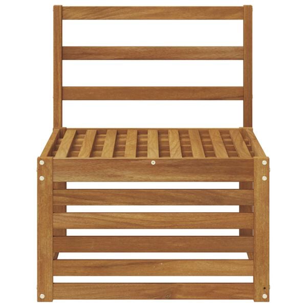 vidaXL Utomhus Mellansoffa Massivt Akaciatr&auml; Naturf&auml;rg 59 x 63 x 73 cm