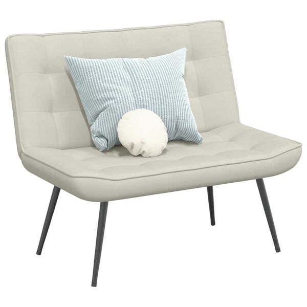 VidaXL B&auml;nk gr&auml;ddvit 110x74x84 cm sammet