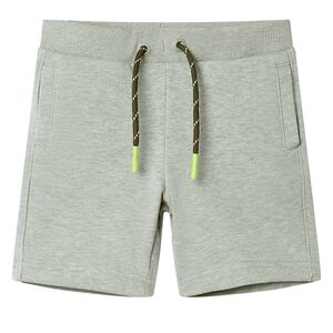 Barnshorts med sn&ouml;re blandad ljus khaki melange 140