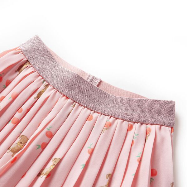 Plisserad kjol f&ouml;r barn ljusorange 116