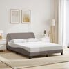 vidaXL Bed Frame "Dover" Taupe 140x190 cm Fabric