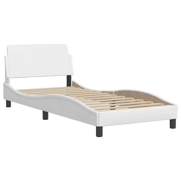 vidaXL Bed Frame "Dover" White 90x190 cm Faux Leather