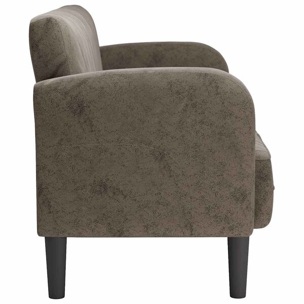 vidaXL Loveseat soffa mörkgrå 110 cm läderimitation