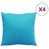 vidaXL Spridda Kuddar Enf&auml;rgad 4 pcs Turkos 50 x 50 cm Polyester Tyg