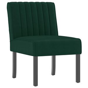 vidaXL Arml&ouml;s f&aring;t&ouml;lj m&ouml;rkgr&ouml;n sammet