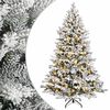 vidaXL Plast Hingad Julgran 150 cm 150 LED-lampor Varmvit