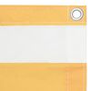 vidaXL Balkongsk&auml;rm vit och gul 90x500 cm oxfordtyg
