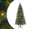 vidaXL Konstgjord julgran Gr&ouml;n 210 cm PE och PVC