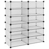 vidaXL Skohylla transparent 94,5x36,5x106 cm PP