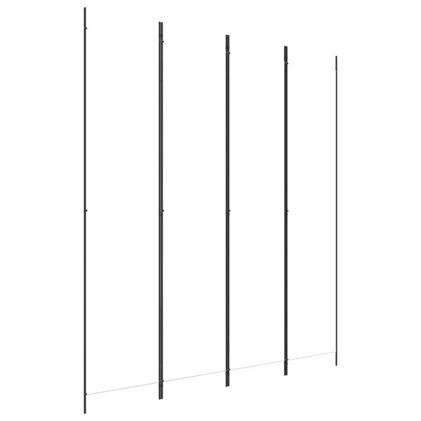 vidaXL Rumsavdelare 4 paneler vit 200x220 cm tyg
