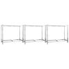 vidaXL D&auml;ckst&auml;ll 2 hyllplan silver 3 st 110x40x110 cm st&aring;l