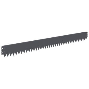 vidaXL Kant f&ouml;r gr&auml;smatta 50 pcs 103 x 10 cm St&aring;l Antracit
