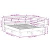 vidaXL S&auml;ng med bokhylla utan madrass vit 150x200cm massiv furu